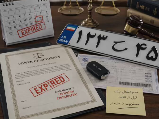 وکیل فک پلاک خودرو در کرج ⚖️ +۲۰ سال سابقه 4 اگر وکالت تعویض پلاک تمام شده باشد چه کنیم؟